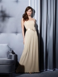Strapless Full length Sash A-line Bridesmaid Dress