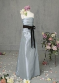 Square Full length Taffeta A-line Junior Bridesmaid Dress