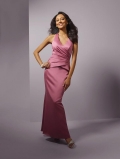 Sugar Plum Halter Floor length Ruffles Mother of the Bride Dress