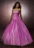Pink Taffeta Quinceanera Sweet Sixteen Dress Ball Gown