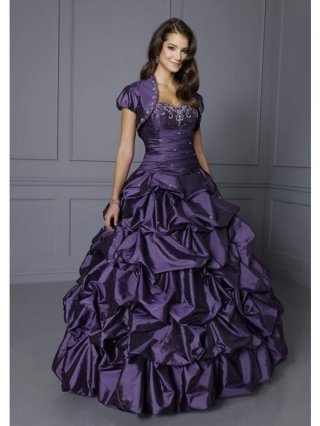 Purple Ruffles Quinceanera Ball Gown Sweet Sixteen Dress
