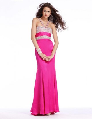 Sweetheart V-straps Full length Beaded Prom Gown