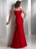 Cherry Red Halter jeweled Chiffon Sheath Prom Gown Evening Dress