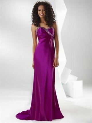 Hot cerise/Teal Sweetheart Full length Sheath Prom Gown