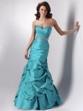 Vintage Teal/Charcoal/Hot Pink Full length Taffeta Prom Dress