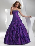 Purple/Sapphire/Red Beaded Ball Gown Prom Dresses