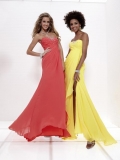 Graceful Prom Gown Long Beading Chiffon A-line Strapless