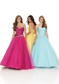 Sweetheart Sleeveless Full length Beaded Taffeta Tulle Prom Gown