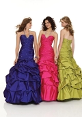 Halter Full length Beaded Ruffles Taffeta Gorgeous Prom Gown