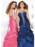 Sweetheart Beading Hotpink/Royal Prom Gown