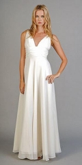 Ivory Celebrity Inspired A line Silhouette Formal Evening Dress