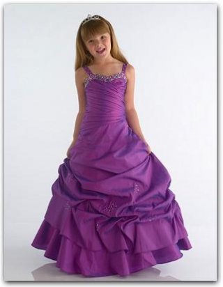 Juniors Purple Ball Flower Girl Dresses