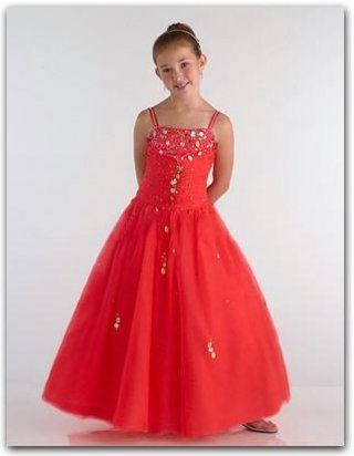 Juniors Red Ball Flower Girl Dresses - Style 1391003