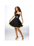 Empire waist A-line Volume Hemline Strapless Black Homecoming dress/ Cocktail Dress