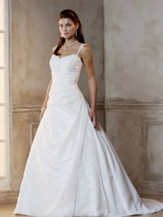 2011 Hot Selling Spagetti Straps A line Beadings Wedding Dress