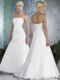 2011 Designer A line Strapless Satin&Organza Wedding dresses
