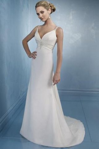 Empire Sweetheart Chapel Taffeta Bridal Gown