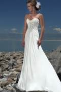 Empire Sweetheart Chapel Chiffon Bridal Gown