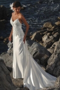Empire Sweetheart Chapel Taffeta Bridal Gown