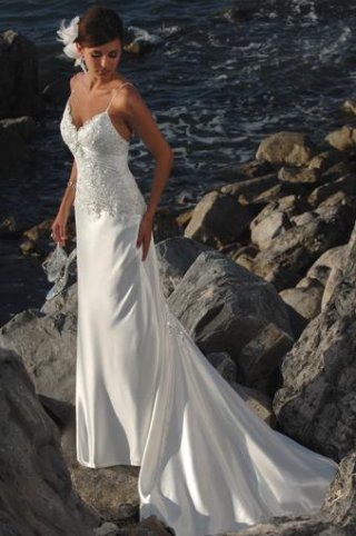 Empire Sweetheart Chapel Taffeta Bridal Gown