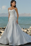 A-Line/Princess Sweetheart Chapel Taffeta Bridal Gown