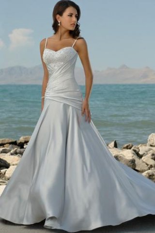 A-Line/Princess Sweetheart Chapel Taffeta Bridal Gown