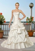 A-Line Strapless Floor Length b