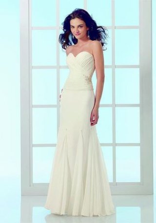 A-Line Strapless Floor Length c