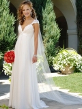 2011 V-Neck Lacing Straps Hot Sale Cheap Customer-Made Design Wedding Dress