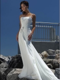 Discount One Spaghetti Strap Long Length Customer-Made Design Beach Wedding Dress