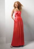 A-Line Strapless Floor-length Charmeuse Bridesmaid