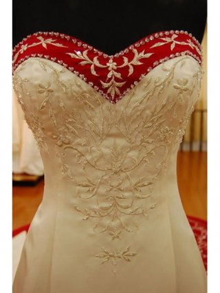 Best Seller/Hot Sale Floor Length A-Line Sweetheart Low Back Sweep Train With Embroidery,Bandage Wedding Dresses WDresses00721