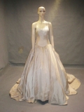 Classic gold ball gown sweetheart beading taffeta wedding dress