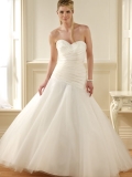 Wrinkle Scoop A-line Couture Sweetheart Strapless Ball Gown Wedding Dress at bargain price