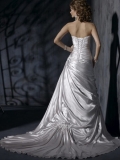 Bold Floor Length A-Line Strapless Low Back Sweep Train With Applique,Bandage Wedding Dresses WDresses00890