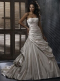 Champagne Mist Beaded Ball Gown Corset Formal Wedding Dress (BOTS0705)
