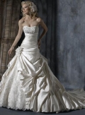 Ivory Romantic Embellished lace Ball Gown Corset Wedding Dress (BOTS0741)