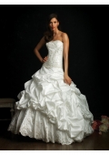 Satin-back Taffeta Strapless ball gown Wedding Dress (BOTS1218)