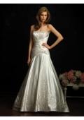 Satin-back Taffeta strapless A-line Wedding Dress (BOTS1219)