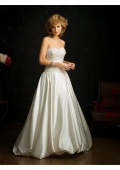 Satin-back Taffeta Strapless romantic ball gown Wedding Dress (BOTS1222)