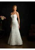 Satin-back Taffeta Strapless slim A-line gown Wedding Dress (BOTS1223)