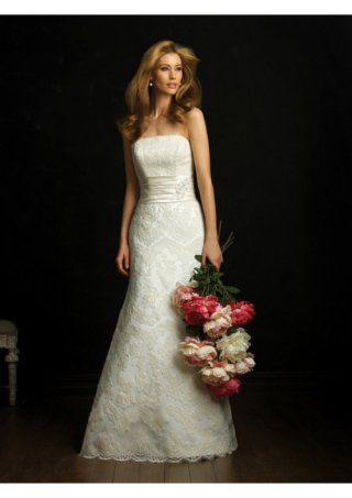 Satin-back and Taffeta Strapless chapel train Wedding Dresses (BOTS1227)