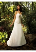 Silk-like Taffeta strapless A-line Sweetheart Wedding Dress (BOTS1229)
