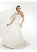 Silk-like Taffeta Sweetheart A-line Wedding Dresses (BOTS1246)