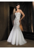 English Net Sweetheart Mermaid with Sweep Wedding Dresses (BOTS1274)