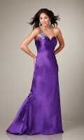 Purple One Shoulder Dress