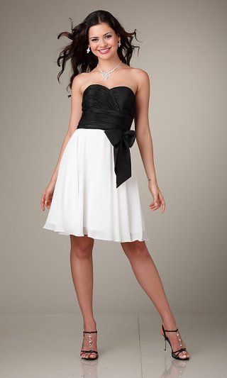 Black and White Party Dress V137