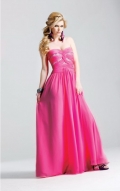 A-Line/Princess Skirt Strapless Beaded Bodice Prom Evening Dress