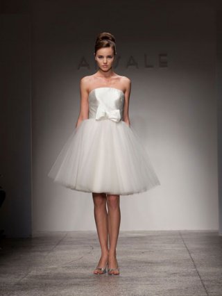 Custom Made Bowed Little White Dress