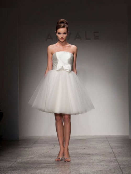 Custom Made Bowed Little White Dress